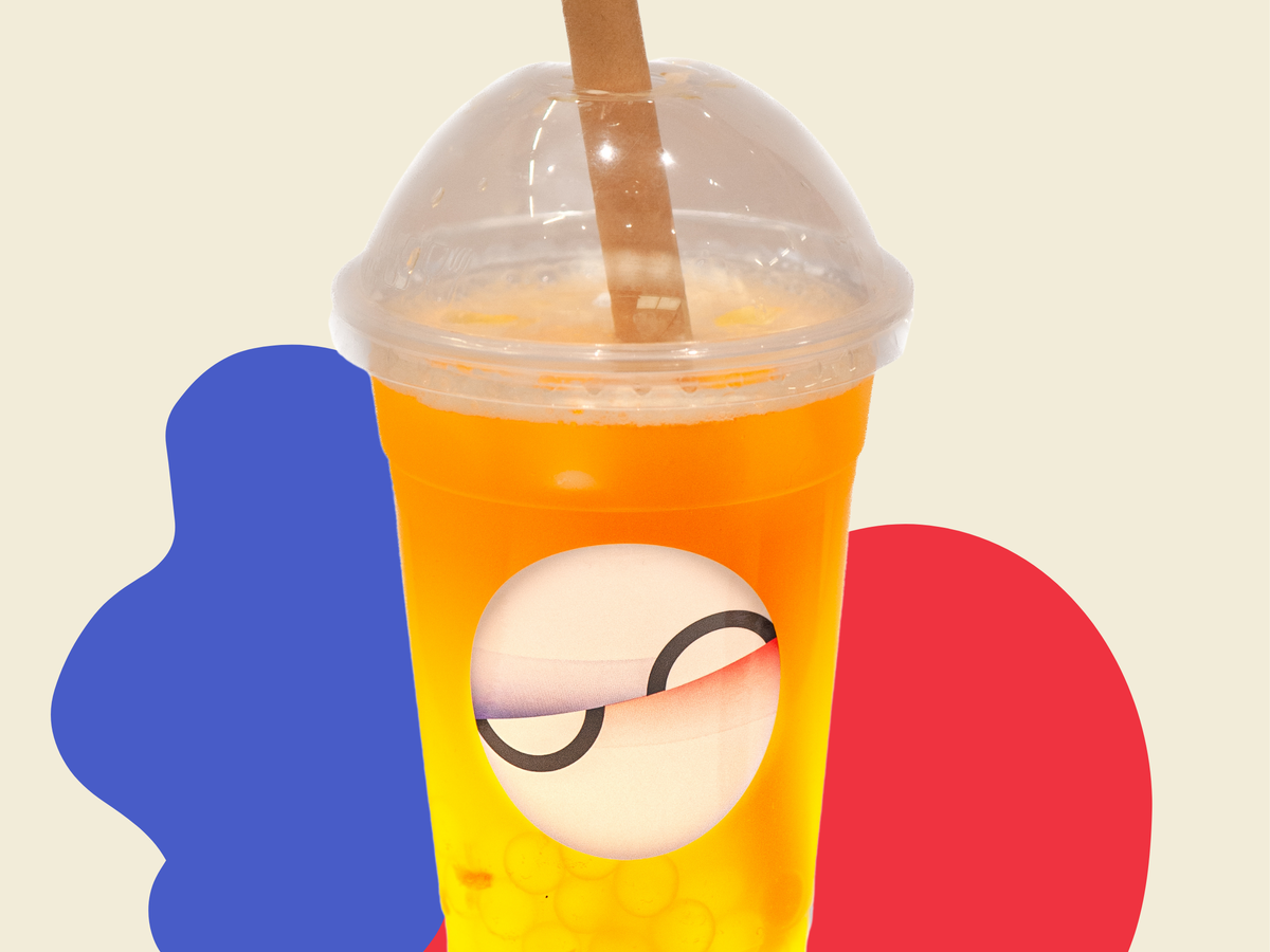 水蜜桃红茶(可选爆珠或珍珠)