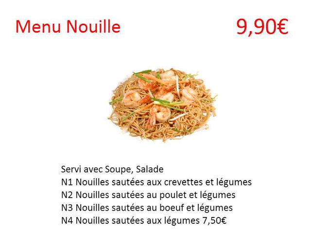 Menu Nouille