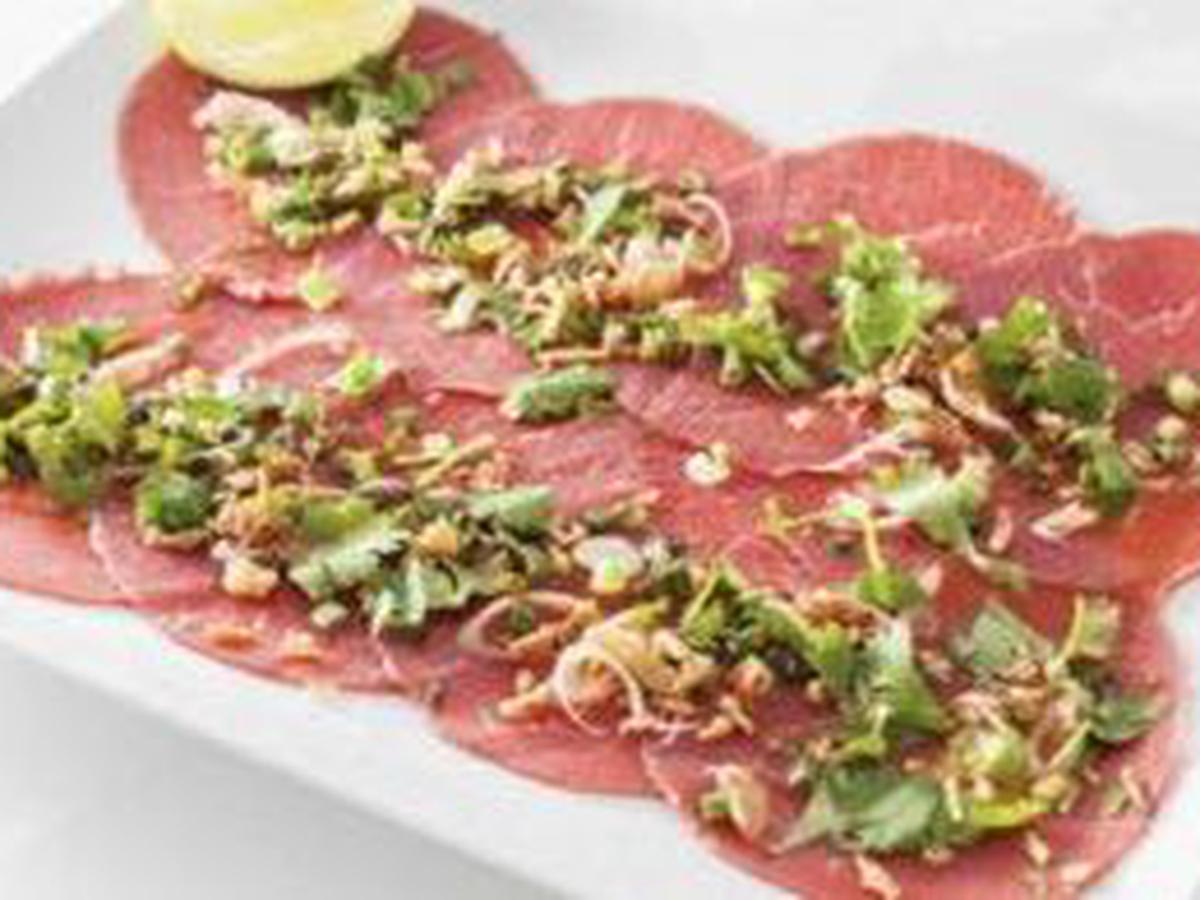 carpaccio de bœuf façon thaï